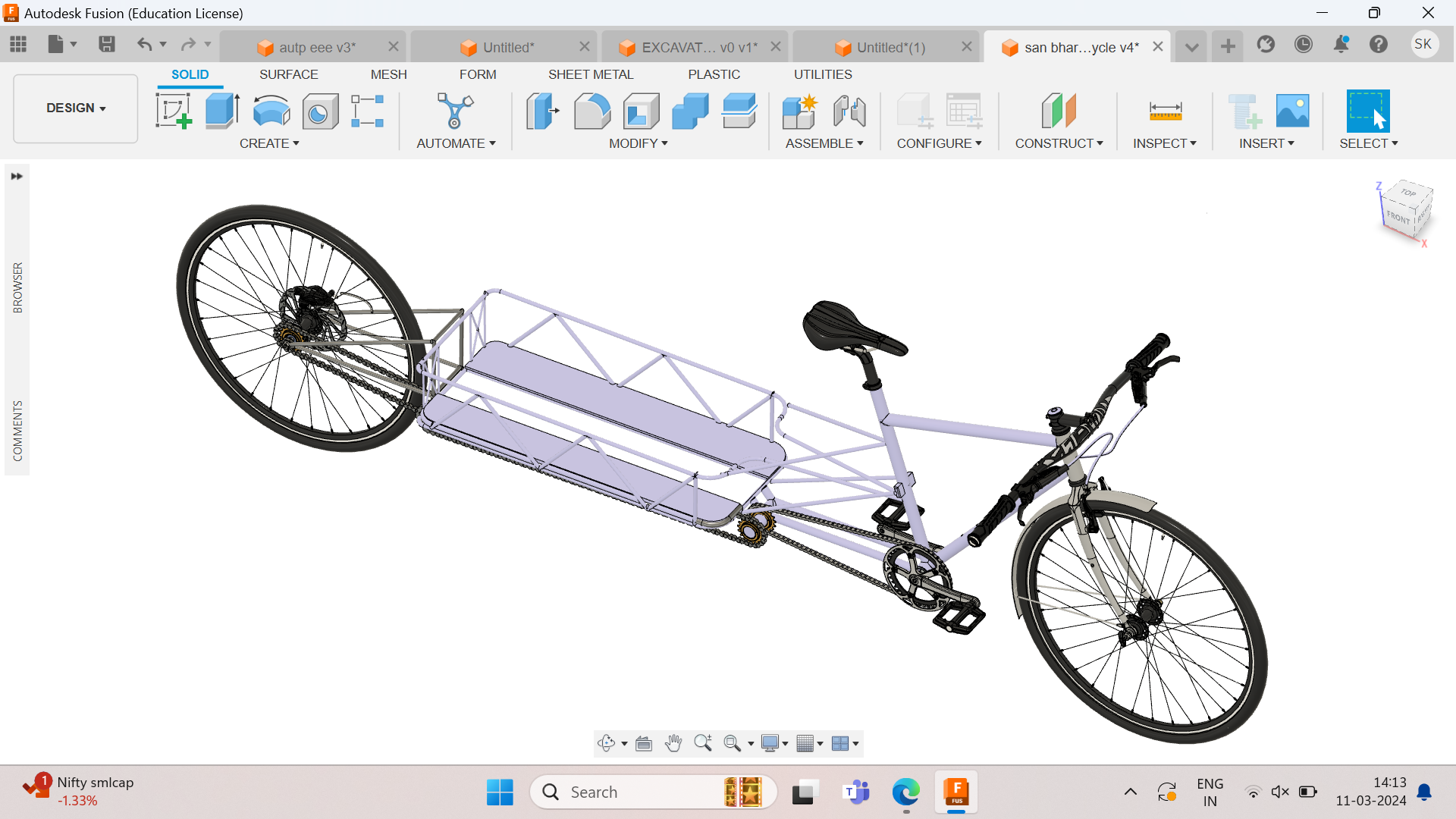 能储量的自行车3D数模图纸 STEP格式